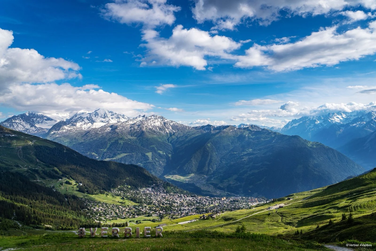 Panorama de Verbier et des montagnes environnantes